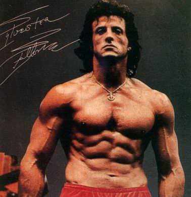 Sylvester Stallone Rambo Rocky rock hard fitness large