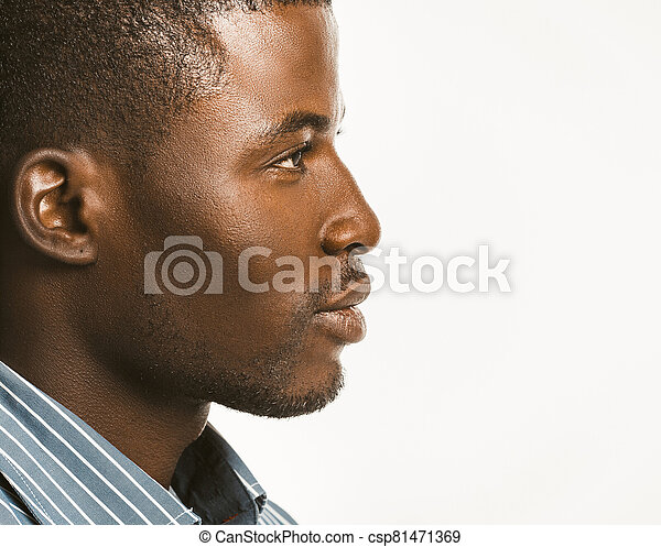 Serious african american man looks stock image csp81471369