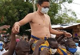 Chinese guy on top of blacks