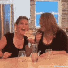 Laughing hysterically haha so funny