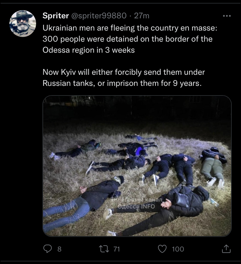Ukraine soldiers trying to run away