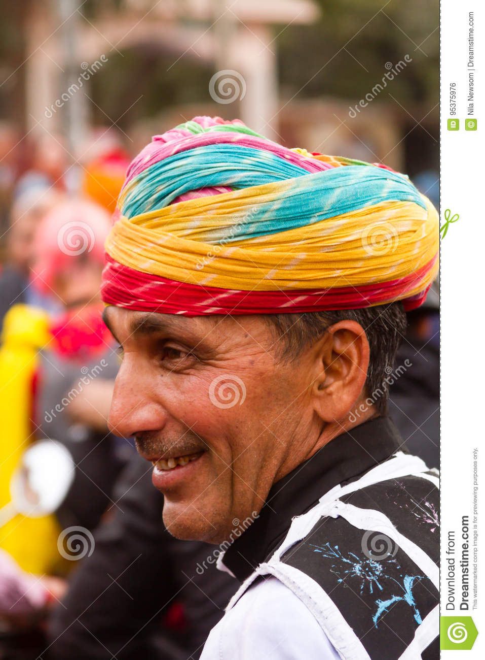 Rajasthani man turban bikaner india th january dressed colourful bikaner camel mela rajastan i