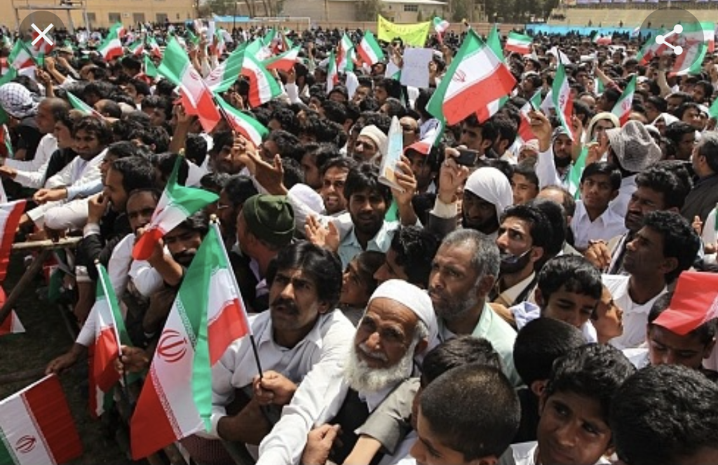 Iranian crowd Balochis