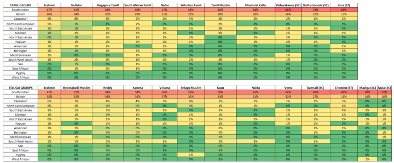 South Indian GEDmatch DNA results 1