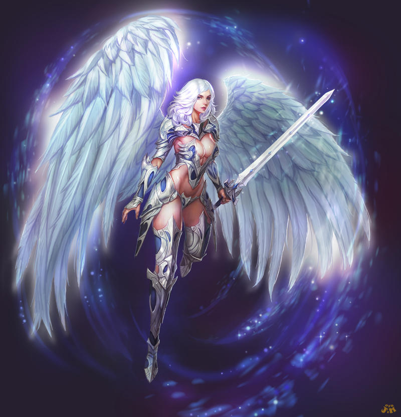 Angel warrior by kveldulver d7uiuho fullview