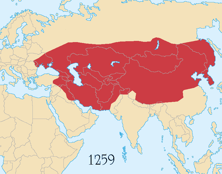 Mongol Empire map 1259