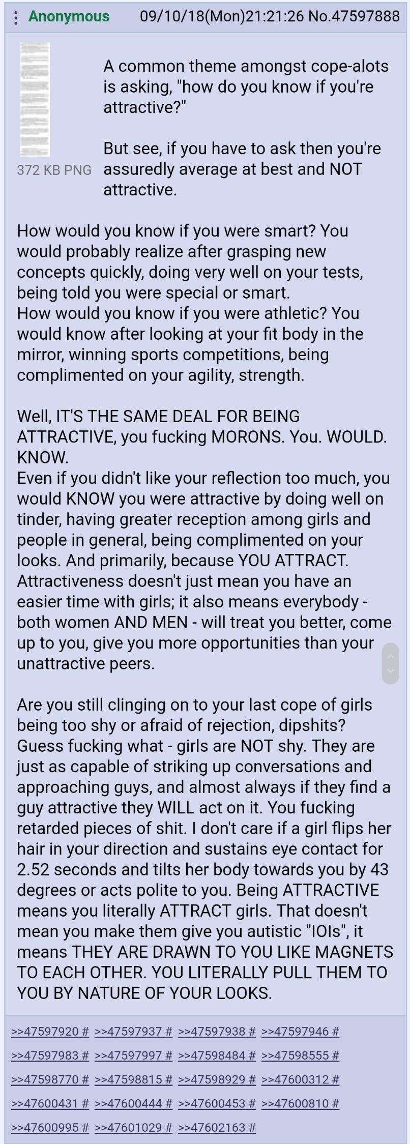 You would know if youre attractive