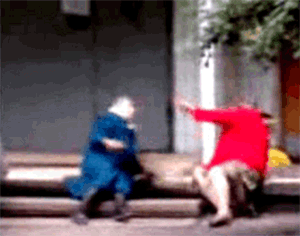 Two grannies in fight