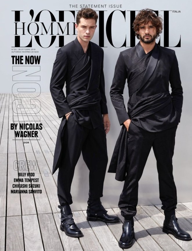 LOFFICIEL HOMMES ITALIA Francisco Lachowski Marlon Teixeira by Nicolas Wagner Gaultier Desand