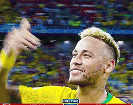 Neymar blowing a kiss brazil nt