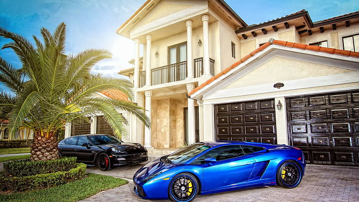 Porsche panamera lamborghini gallardo mansion hd wallpaper preview