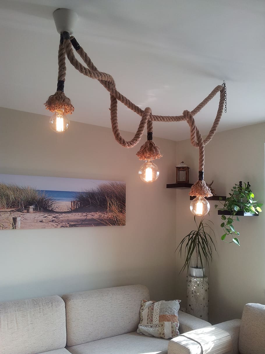 Rope lamp chandelier design