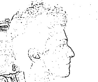 Side profile black and white