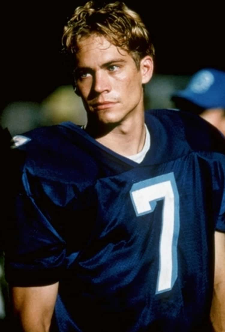 Young paul walker in football jersey photo u1