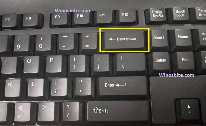Backspace not working fixed