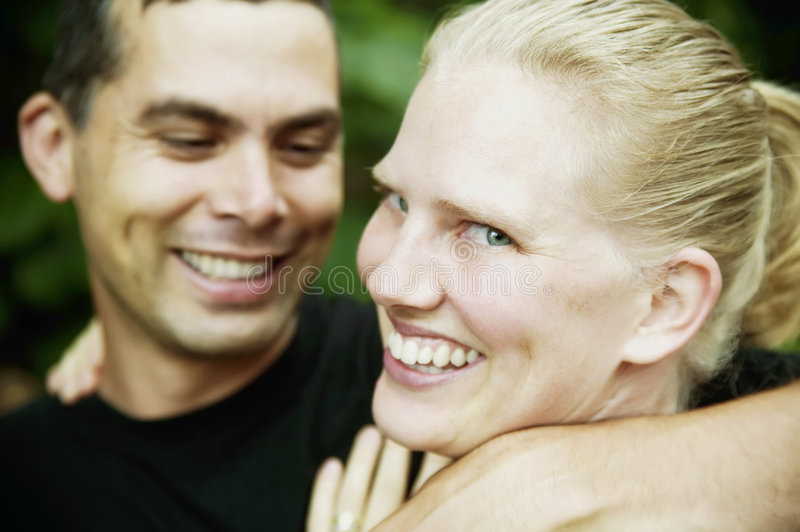 Hispanic man blonde woman 5820485