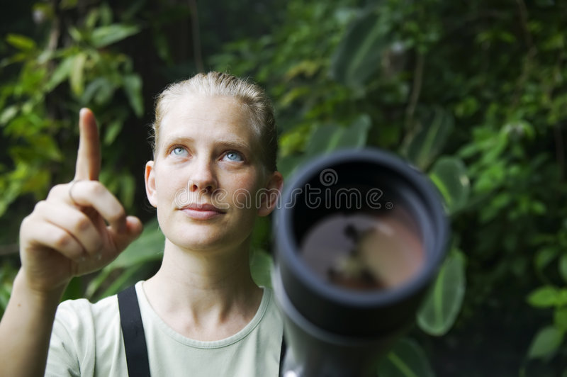 Pretty woman telescope rain forest 5820496