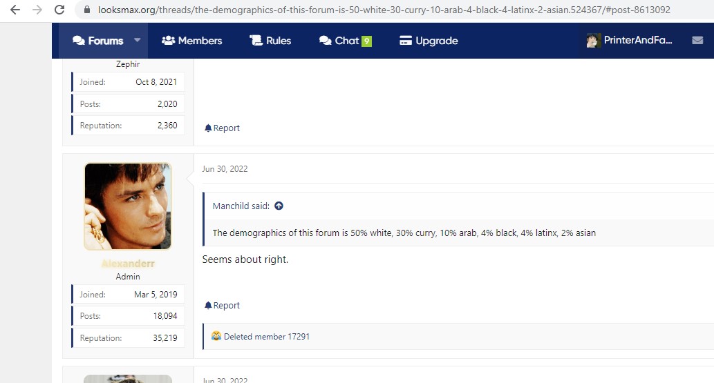 Alexanderr confirms the demographics of psl forums