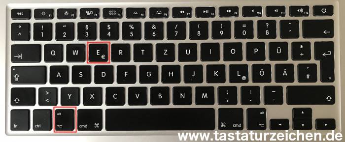 Euro Zeichen Waehrung Mac Tastatur