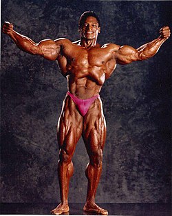 African american bodybuilder tony pearson posing