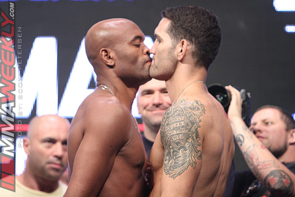 Anderson Silva Chris Weidman UFC 162 weigh 1