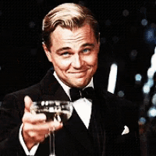Leonardo dicaprio cheers