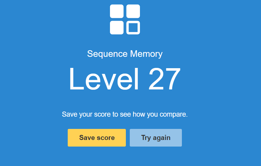 2022 09 21 17 55 10 Human Benchmark   Sequence Memory Test