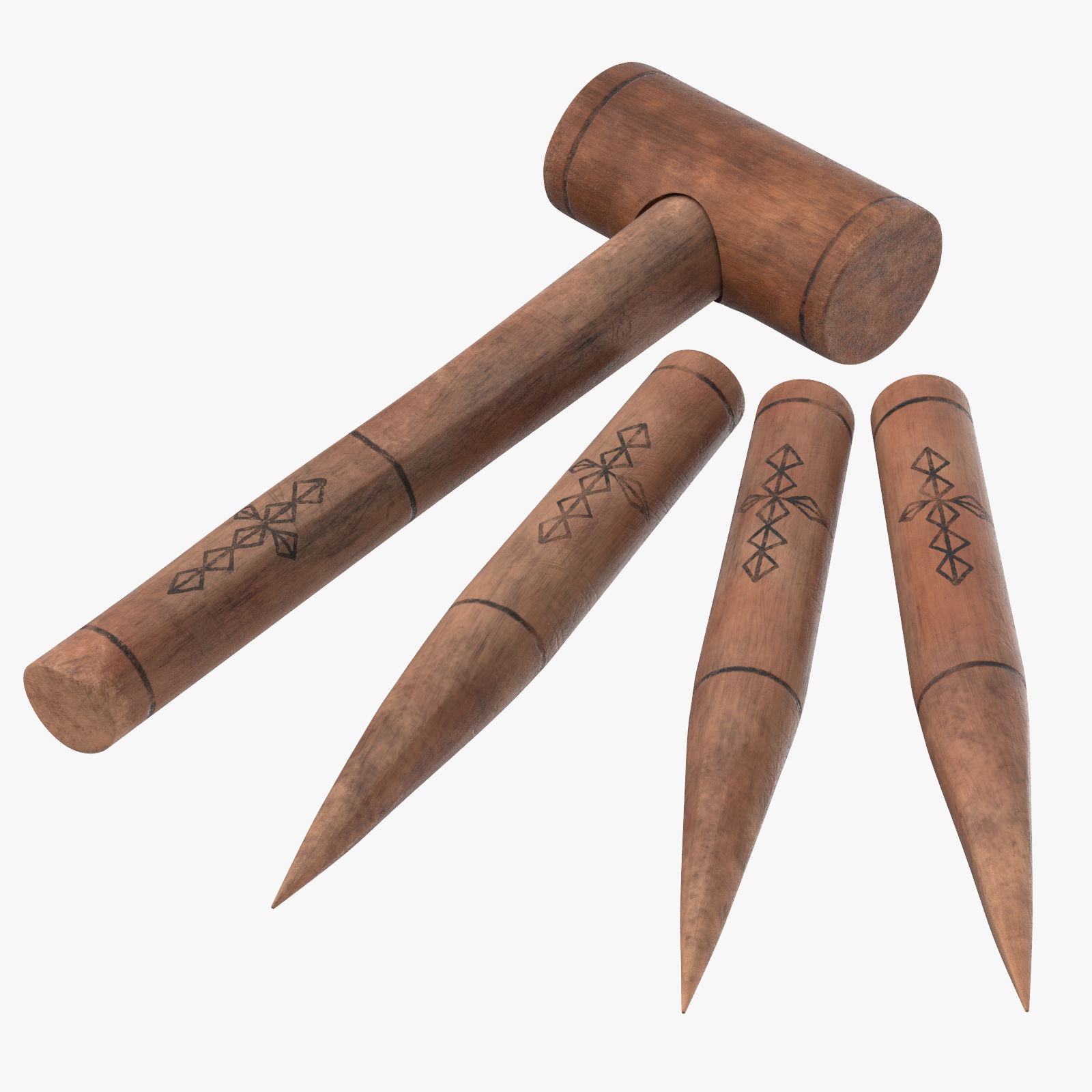 Wooden mallet with stakes thumbnail square0000