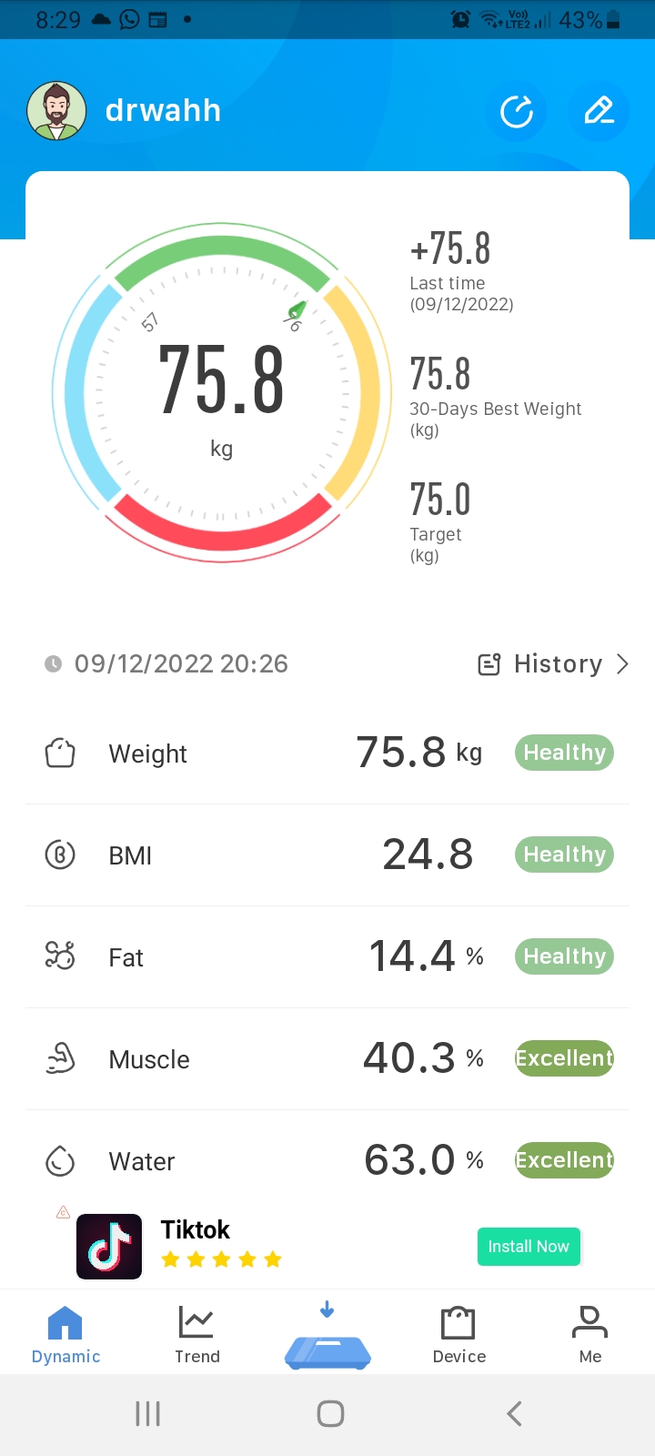 Fitness stats