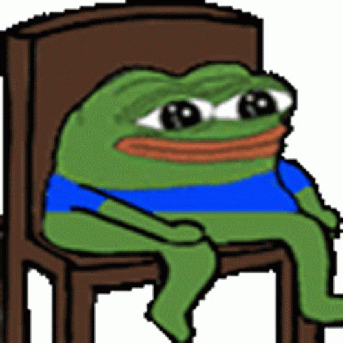 Pepe the frog sitting chillin