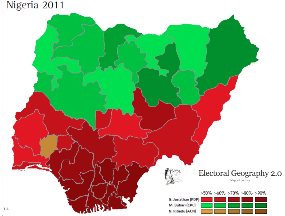 Nigeria election map