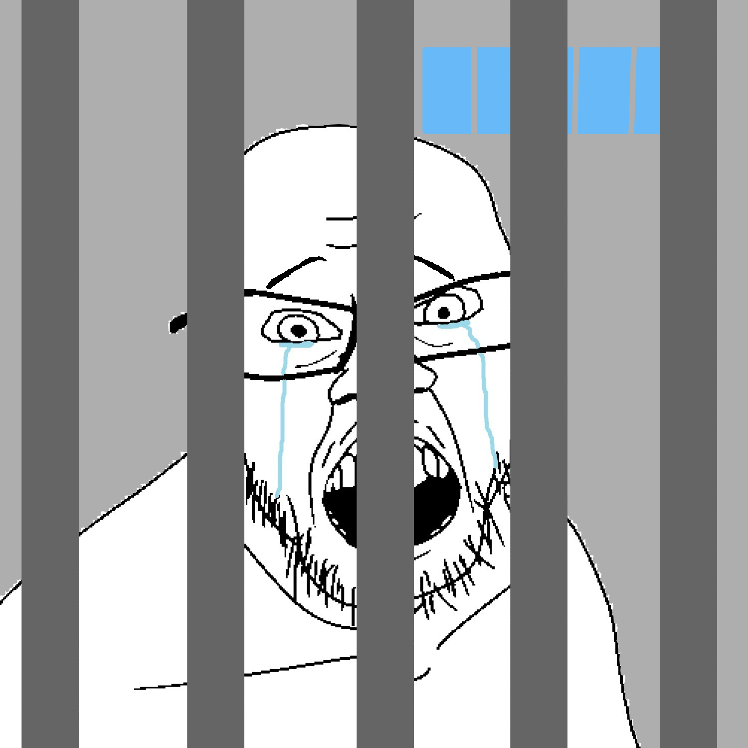 5264   crying drawn background glasses jail mustache open mouth sad soyjak stubble variant fer