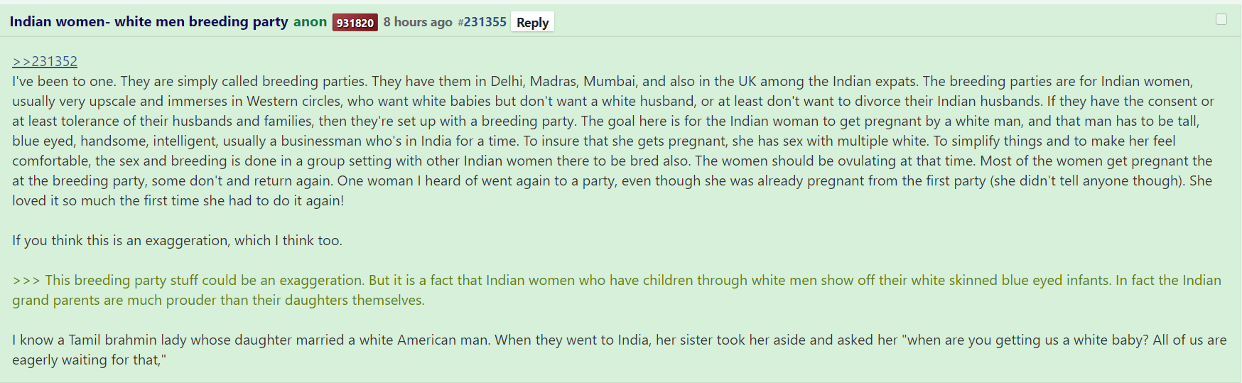 Indian Women   White Men Breeding Party