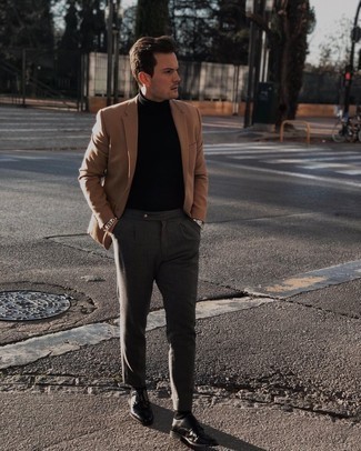 Blazer turtleneck chinos large 91051