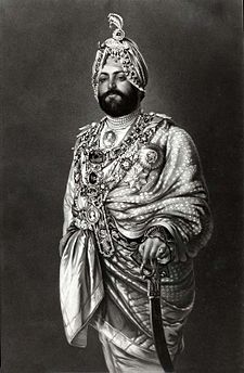 Maharajah Duleep Singh dressed for a State function c 1875