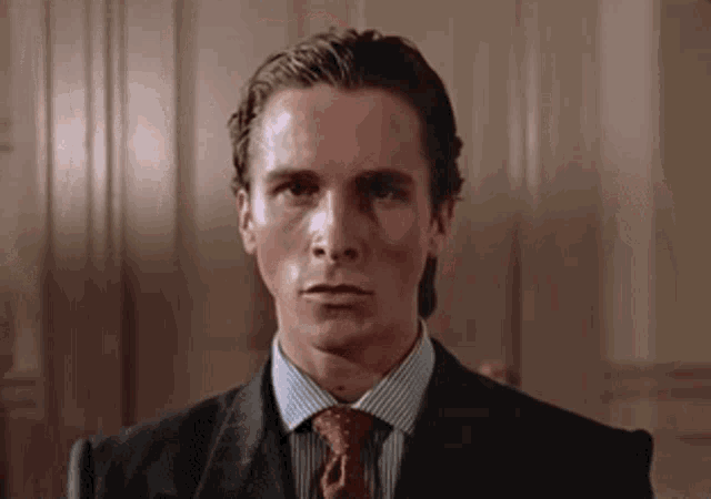 Patrick bateman stare into your soul