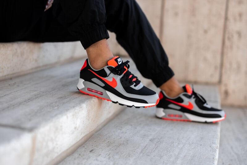 Nike air max 90 blackradiant red white wolf grey 7 800