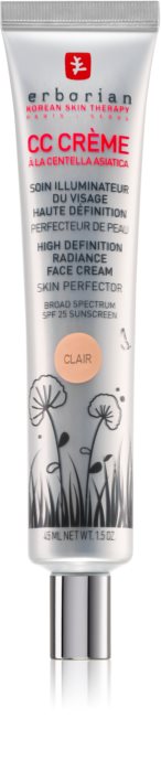 Erborian cc creme centella asiatica hudperfektionerende radiant ansigtscreme med spf 25 stor p