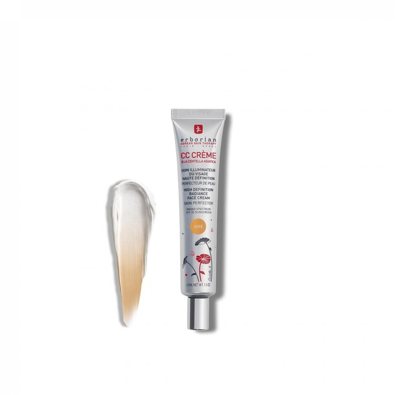 Erborian cc creme high definition radiance face cream spf25 dore 45ml 4