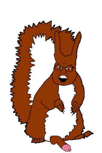 15324 animal arm ear full body glasses hand leg mustache open mouth penis soyjak squirrel tail