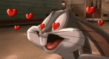 Bugs bunny heart eyes