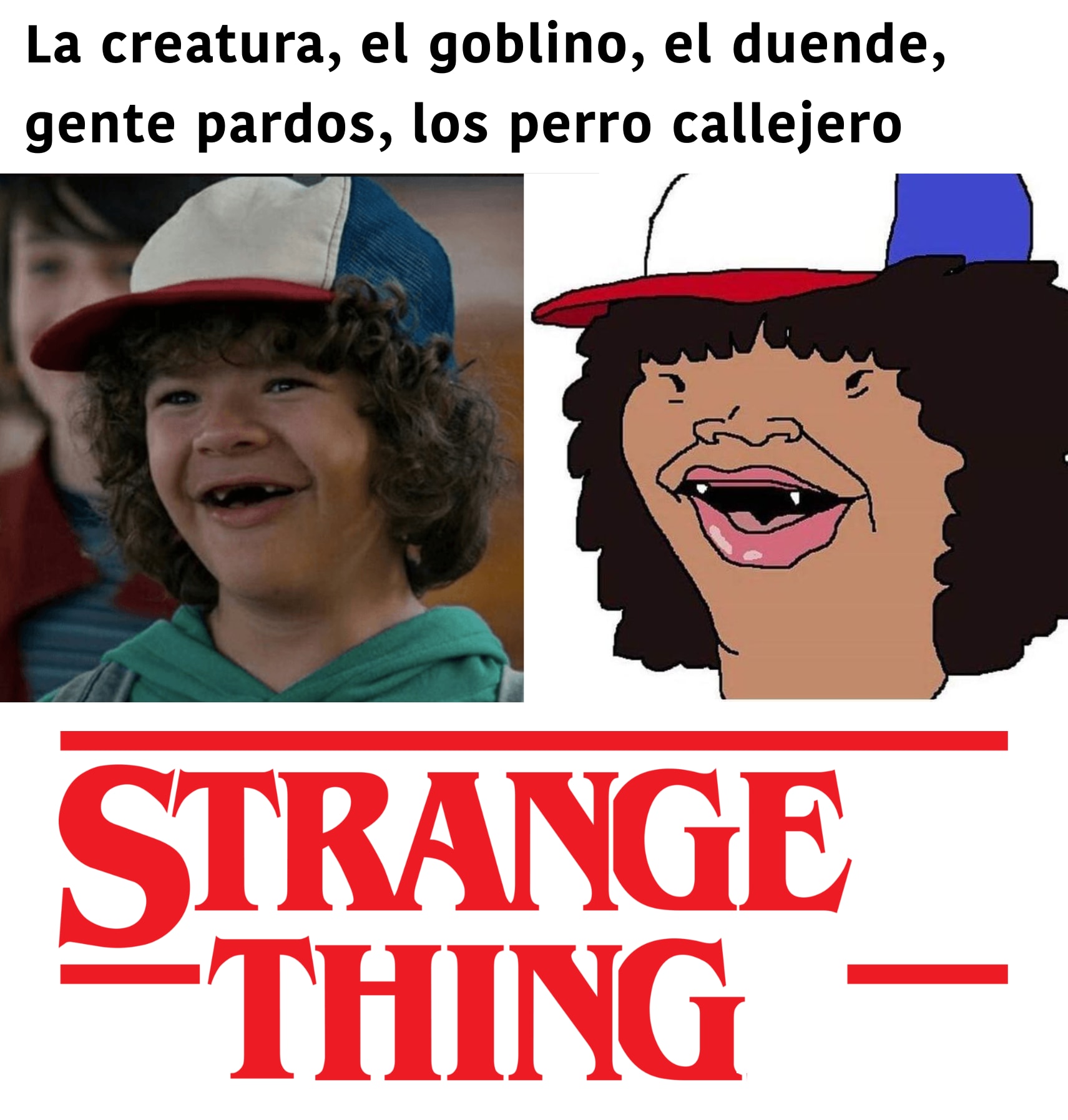 Stranger things Subhuman mutt comparison cartoon 