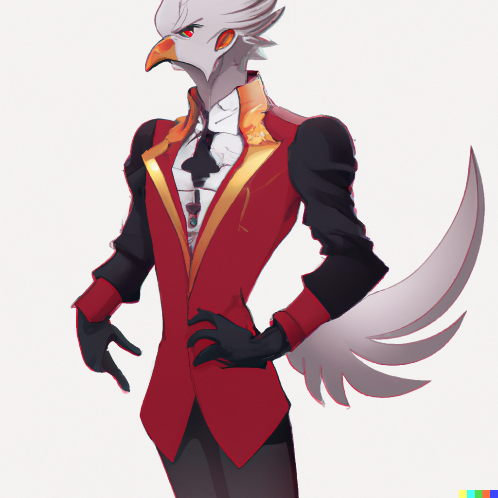 DALLE 2022 12 21 225601   rooster humanoid proud costume anime style digital art