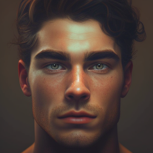 Perfect male face AI