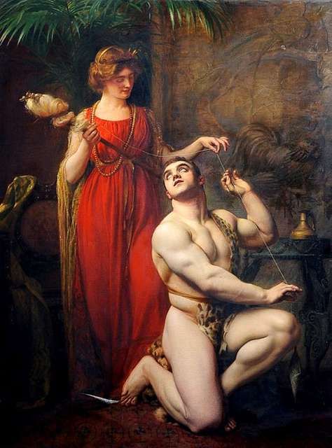Gustave courtois hercules at the feet of omphale 1912 a90770 640
