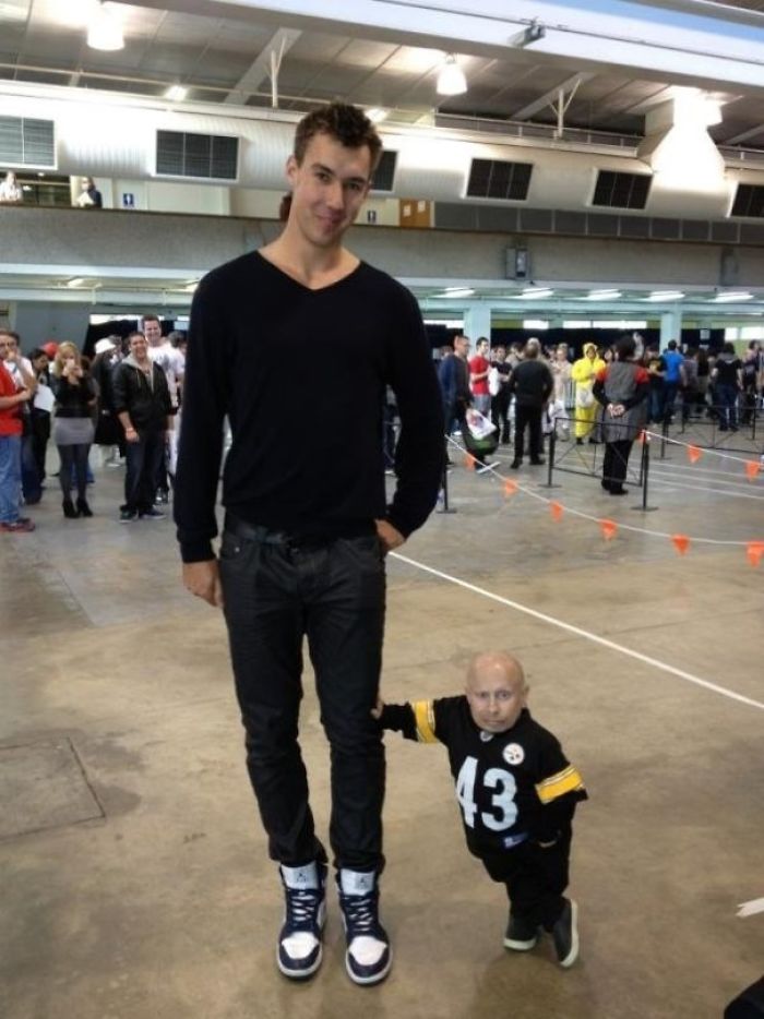 Tall people with short people mini me photo
