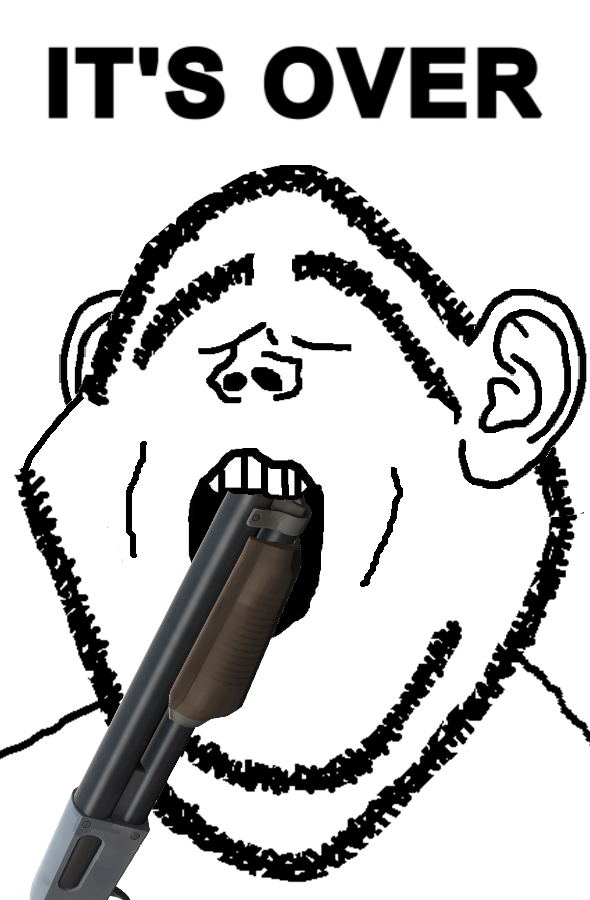 13762 closed eyes ear firearm hair its over merge open mouth soyjak stubble suicide text varia
