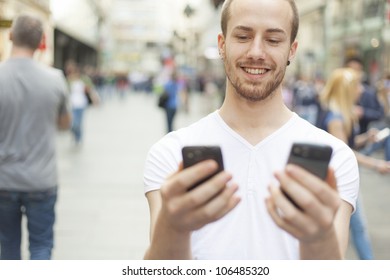 Men holding hands two mobile 260nw 106485320