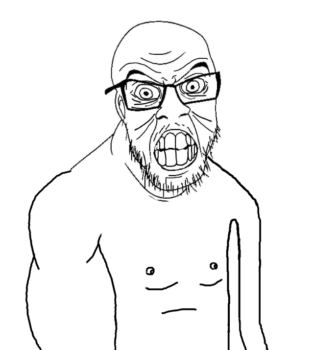 21496 angry animated arm buff clenched teeth coomer ear glasses hand masturbation mustache soy