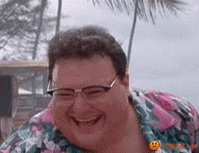 Fat guy laughing dennis